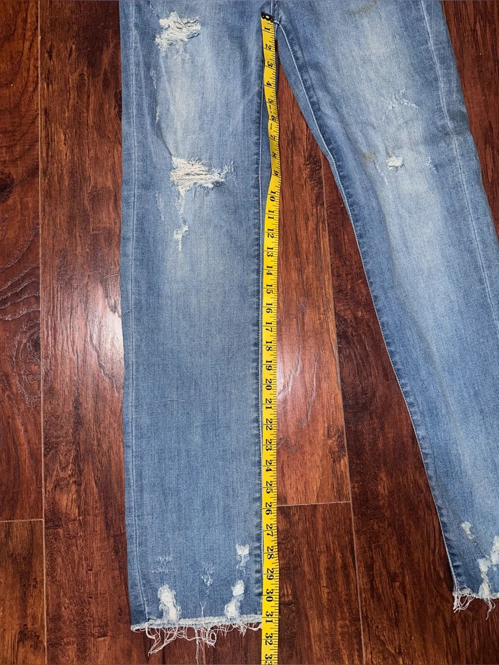 Judy Blue Light Blue Distressed Skinny Jeans